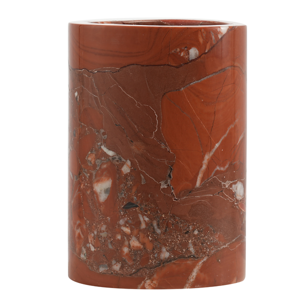 Marble Gift Set: Wine Cooler + Fruit Bowl Red