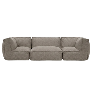 Modulaire Indoor Loungebank 3,5-zits Kiki Bouclé Bruin