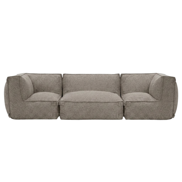 Modulaire Indoor Loungebank 3,5-zits Kiki Bouclé Bruin
