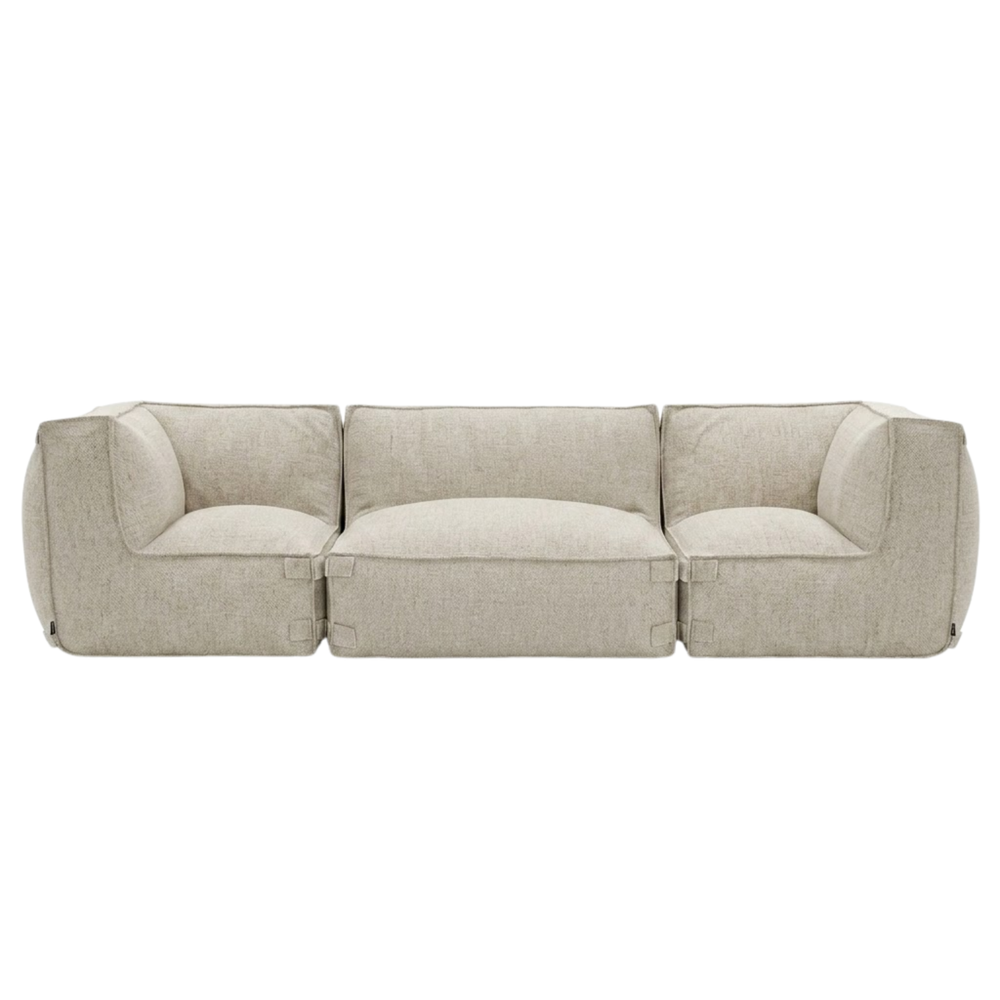 Canapé lounge modulaire intérieur 3,5 places Kiki Bouclé Taupe