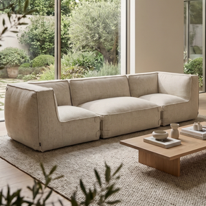 Modular Indoor Lounge Sofa 3,5 Seater Kiki Bouclé Taupe