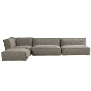 Modulaire Indoor Loungebank 4-zits Kiki Bouclé Bruin