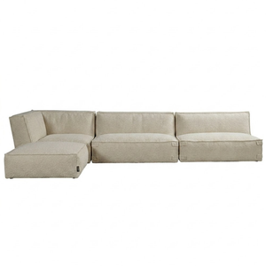 Modulaire Indoor Loungebank 4-zits Kiki Bouclé Taupe