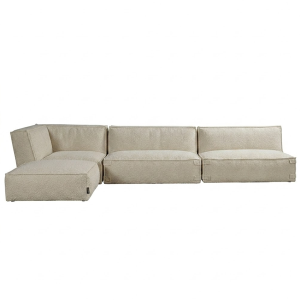 Modulaire Indoor Loungebank 4-zits Kiki Bouclé Taupe