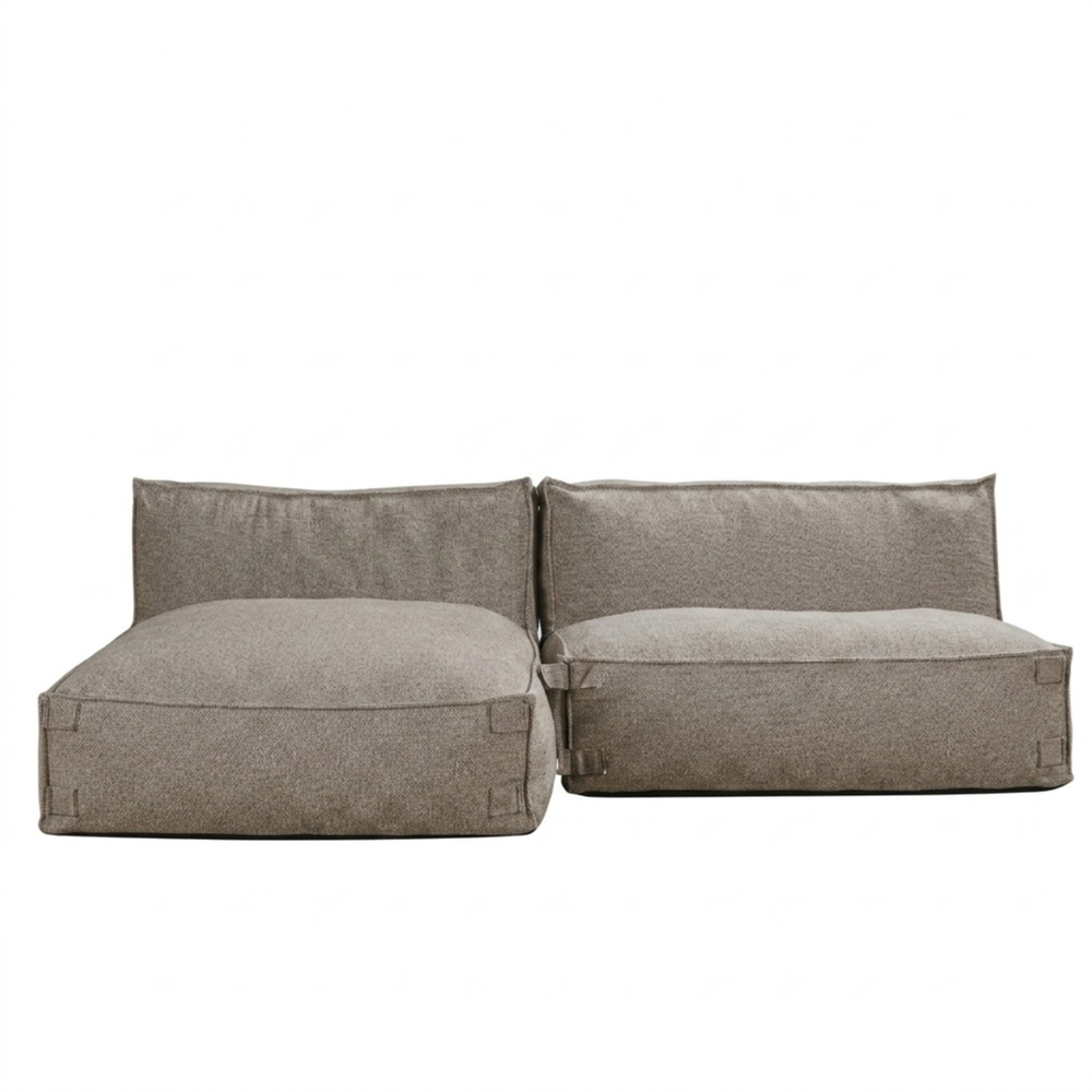 Canapé d'angle modulaire intérieur Kiki S Bouclé Marron