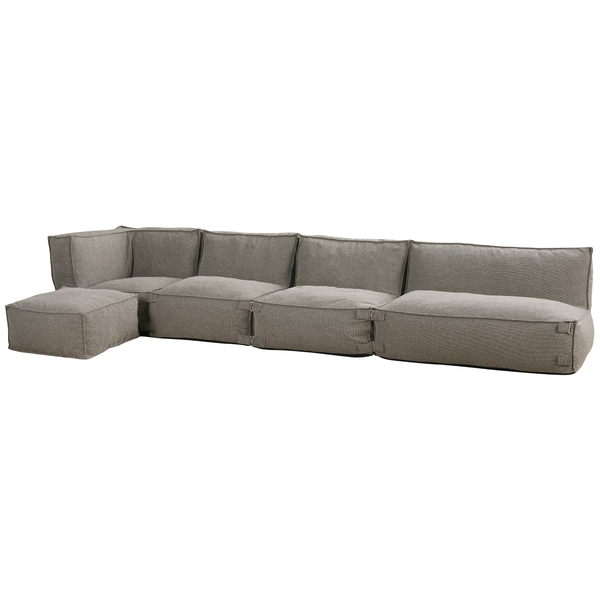 Modulaire Indoor Lounge Bank 4,5 Zits Bouclé Bruin