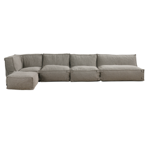 Modulaire Indoor Lounge Bank 4,5 Zits Bouclé Bruin