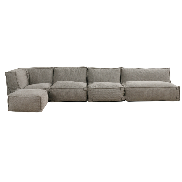 Modulaire Indoor Lounge Bank 4,5 Zits Bouclé Bruin