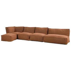 Modular Indoor Lounge Sofa Kiki 4,5 seater Bouclé Copper