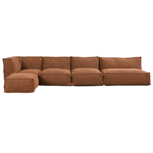 Modular Indoor Lounge Sofa Kiki 4,5 seater Bouclé Copper