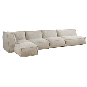 Modulaire Indoor Lounge Bank 4,5 Zits Bouclé Taupe