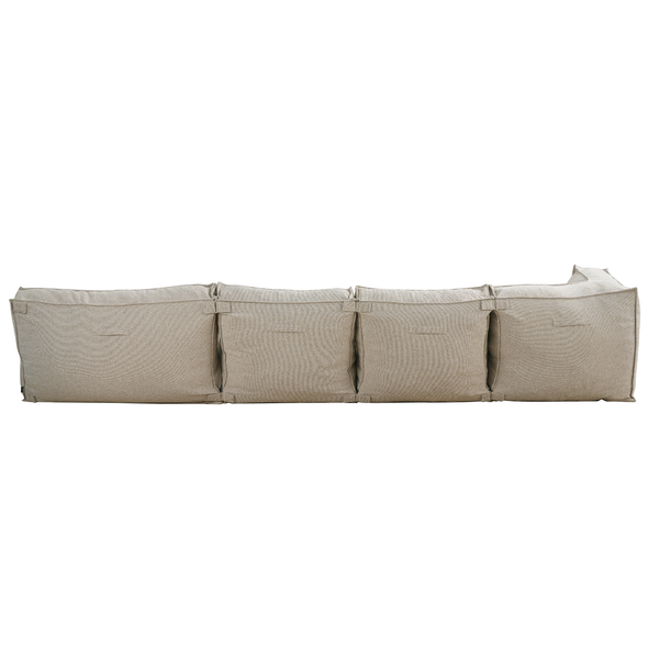 Modulaire Indoor Lounge Bank 4,5 Zits Bouclé Taupe