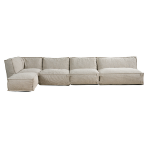 Modulaire Indoor Lounge Bank 4,5 Zits Bouclé Taupe