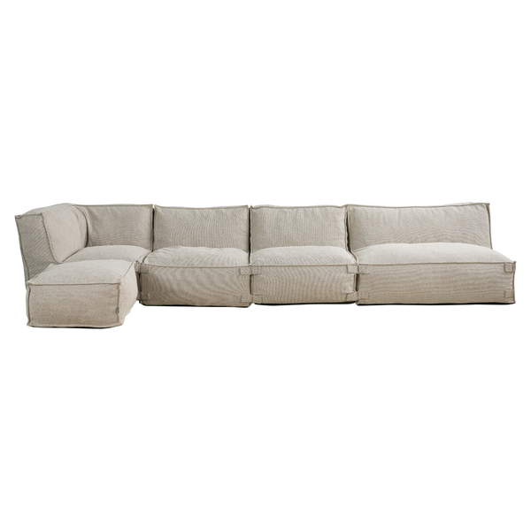 Modulaire Indoor Lounge Bank 4,5 Zits Bouclé Taupe
