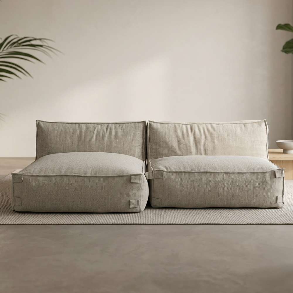 Canapé d'angle modulaire intérieur Kiki S Bouclé Taupe