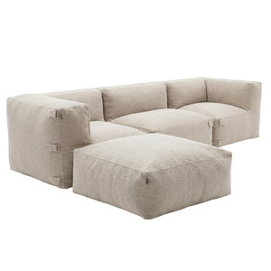 Outdoor Lounge Set 3 Seater Kiki Taupe