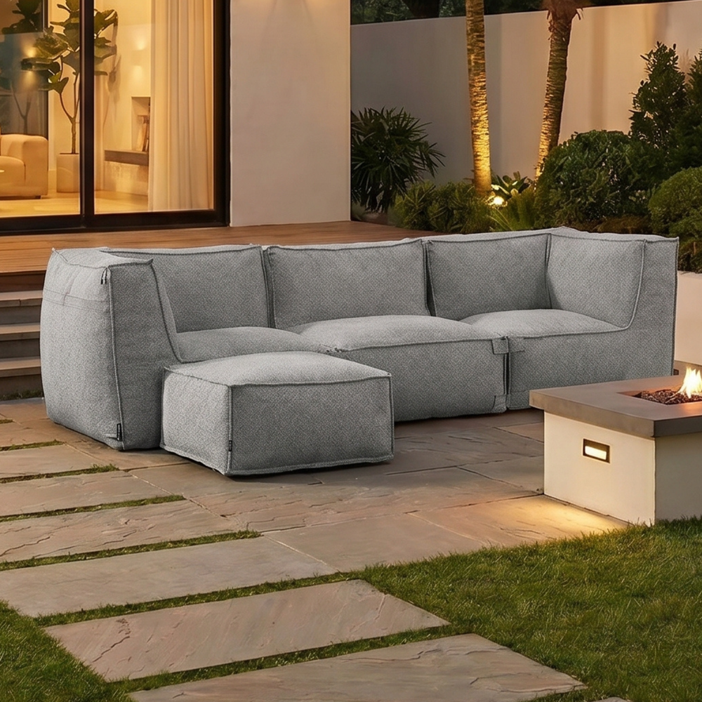 Outdoor Loungeset 3-Sitzer Kiki Grau