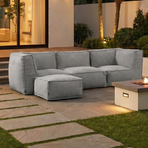 Outdoor Lounge Set 3-Sitzer Kiki Grau