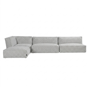 Outdoor Lounge Set 4 Seater Kiki with Hocker Grey