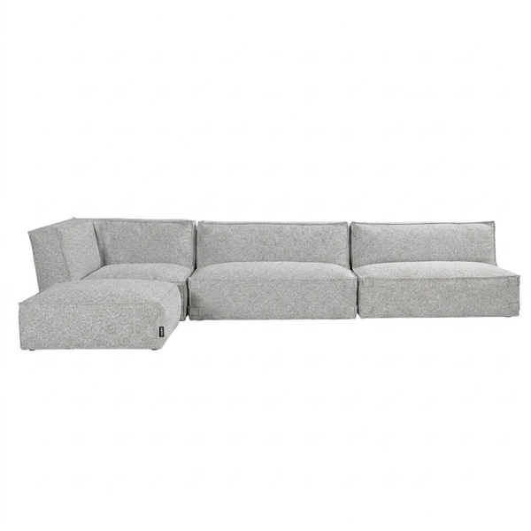 Outdoor Lounge Set 4 Seater Kiki with Hocker Grey