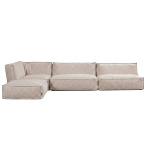 Outdoor Lounge Set 4 Seater Kiki with Hocker Soft Red