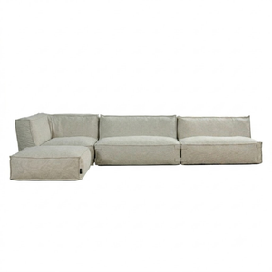 Outdoor Lounge Set 4 Seater Kiki with Hocker Taupe