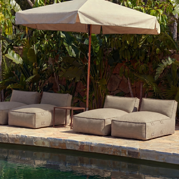 Loungebett Kiki Bouclé Taupe