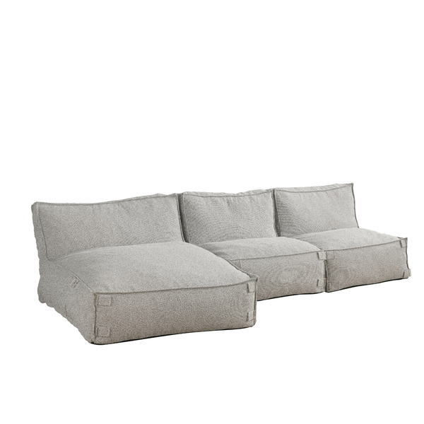 Ensemble Lounge d’Extérieur 3,5 Places avec Lounge Kiki Gris
