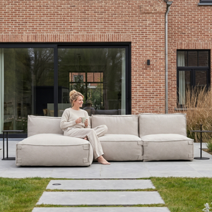 Outdoor Lounge Set 3,5-Sitzer mit Lounge Kiki Taupe