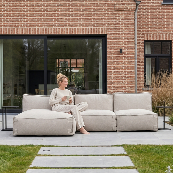 Outdoor Lounge Set 3,5-Sitzer mit Lounge Kiki Taupe