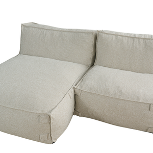 Ensemble Lounge d’Extérieur Kiki 4,5 Places avec Pouf Taupe