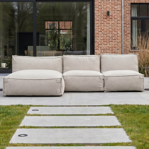 Outdoor Lounge Set 3,5-Sitzer mit Lounge Kiki Taupe