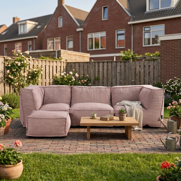 Outdoor Loungeset 3-Sitzer Kiki Soft Red