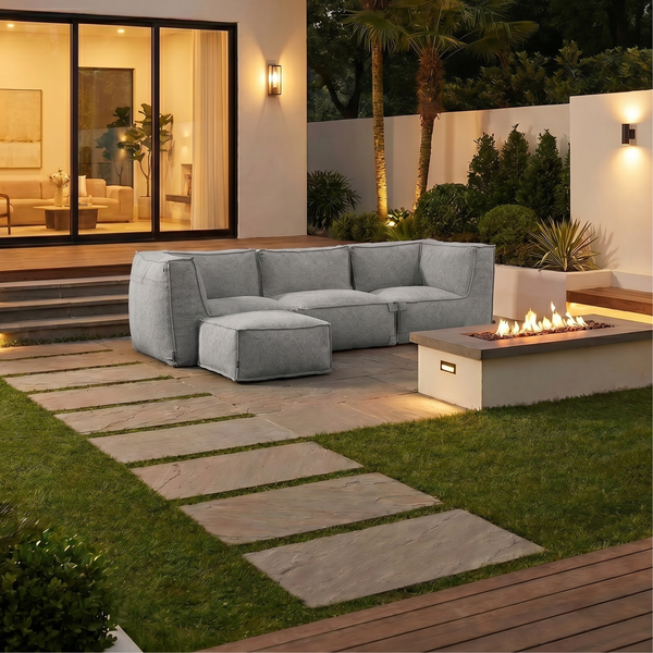 Outdoor Lounge Set 3-Sitzer Kiki Grau