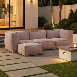 Outdoor Loungeset 3-Sitzer Kiki Soft Red