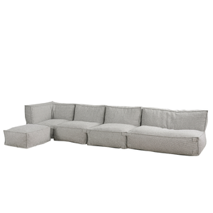 Outdoor Loungeset 4,5-zits met Hocker Kiki Grijs