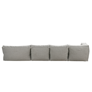 Outdoor Loungeset 4,5-zits met Hocker Kiki Grijs