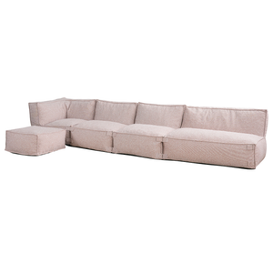 Outdoor Lounge Set 4,5-Sitzer Kiki mit Hocker Soft Red