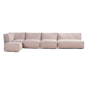 Outdoor Lounge Set 4,5-Sitzer Kiki mit Hocker Soft Red