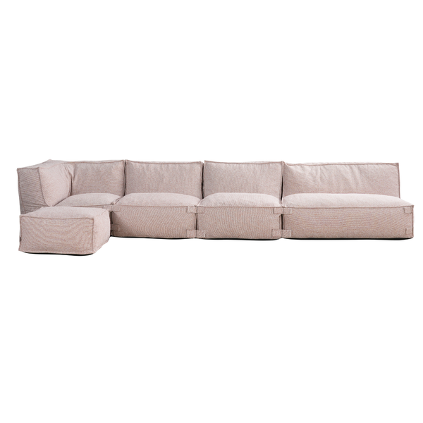 Outdoor Lounge Set 4,5-Sitzer Kiki mit Hocker Soft Red