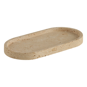 Ovale Travertin Serveerplank & Plateau Beige