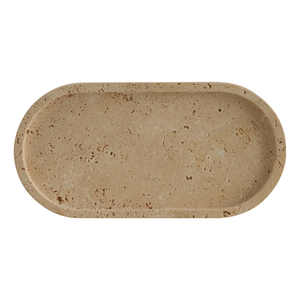Ovale Travertin Serveerplank & Plateau Beige