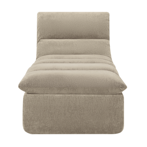 Fauteuil Marley avec Repose-pieds Chenille Taupe