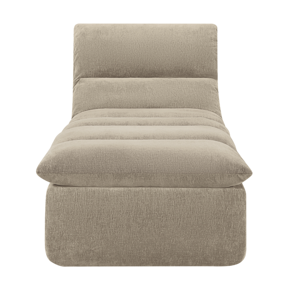 Fauteuil Marley avec Repose-pieds Chenille Taupe