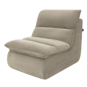 Fauteuil Marley avec Repose-pieds Chenille Taupe