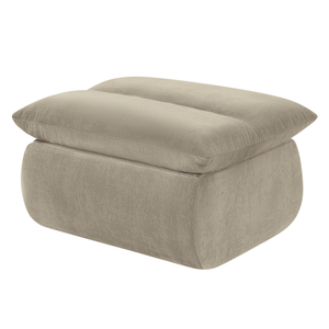 Fauteuil Marley avec Repose-pieds Chenille Taupe