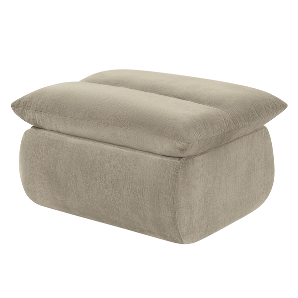 Fauteuil Marley avec Repose-pieds Chenille Taupe