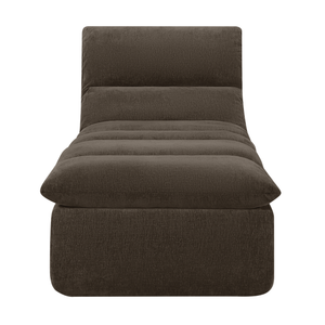 Fauteuil Marley avec Repose-pieds Chenille Marron
