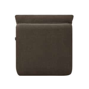 Fauteuil Marley avec Repose-pieds Chenille Marron
