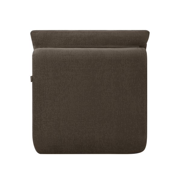 Fauteuil Marley avec Repose-pieds Chenille Marron